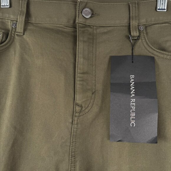 Banana Republic The Traveler Slim Pants Mens 38x34 Green Stretch NWT PT-2609 - Picture 4 of 16